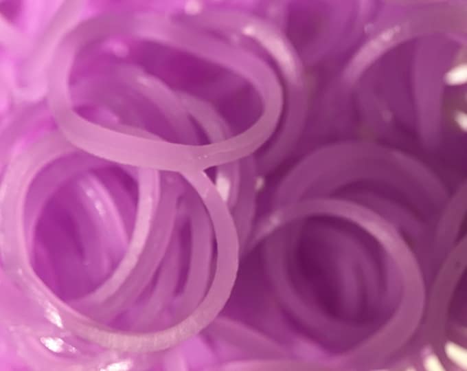 300 Neon Purple Loom Bands non-latex rubber bands