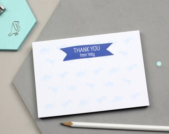 Personalised Dinosaur Thank You Notepad - Fun Design - Personalised Notepad - Personalised Stationery - Note Card