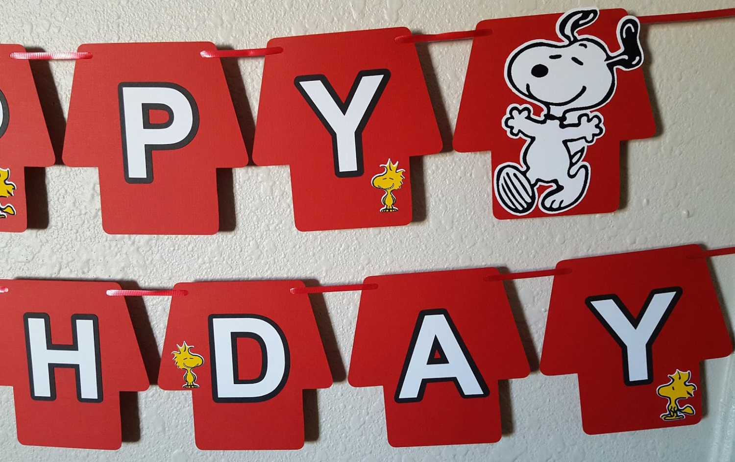 Snoopy Birthday Banner Peanuts Gang Snoopy Party Woodstock