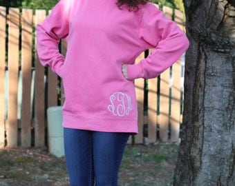 Monogram Comfort Colors Sweatshirt - Monogram Comfort Colors - Personalized Comfort Colors - Personalized Sweatshirt - Custom Sweatshirt