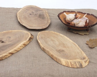 Oval board real wood EXPENSIVE oak Slab Rustic Cake Stand Large Wood Slices Centerpiece wood Cake Cupcake Plate Wood Slice Rustic Decor