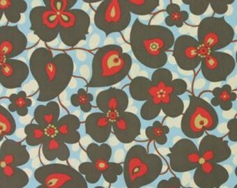 Morning Glory Fabric - Linen (Vivian Tula Fabric) - sold by the 1/2 yard