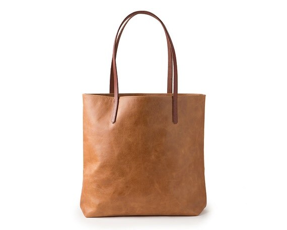 Brown Leather Bag // Large Leather Tote // Soft Leather Bag