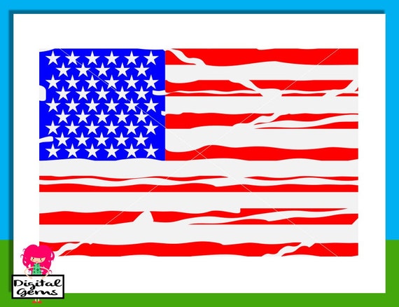 Download Distressed American Flag Layered SVG / DXF Cutting by ...
