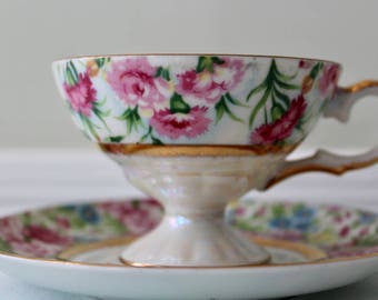 Elegant Lefton China Teacup and Saucer