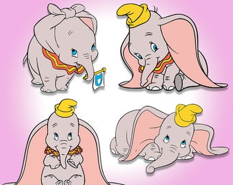 Dumbo SVG Dumbo Disney Cute Elephant Clipart Cut File Vector Printable Vinyl Cut