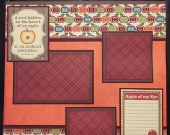 APPLE ORCHARD Premade 12x12 scrapbook page