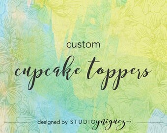 Custom Printable Cupcake Topper Design, Custom Printable Party Favor Design, Custom Printable Cake Topper Theme Design, Digital PDF Only