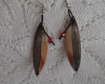 Polymer clay jewelry,Polymer clay earrings,Anniversary gift,Handmade jewelry, Wearable Art jewelry,Unique earrings,Gift for her