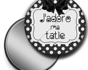 Pocket mirror I love my Auntie
