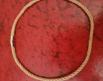 Bdsm collar fine shibari rope doubles up as bracelet