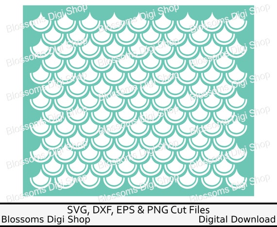 Mermaid scale svg digital download mermaid stencil fish