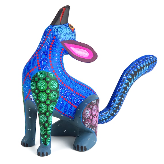 COYOTE Oaxacan Alebrije Wood Carving Mexican Folk Art Animal