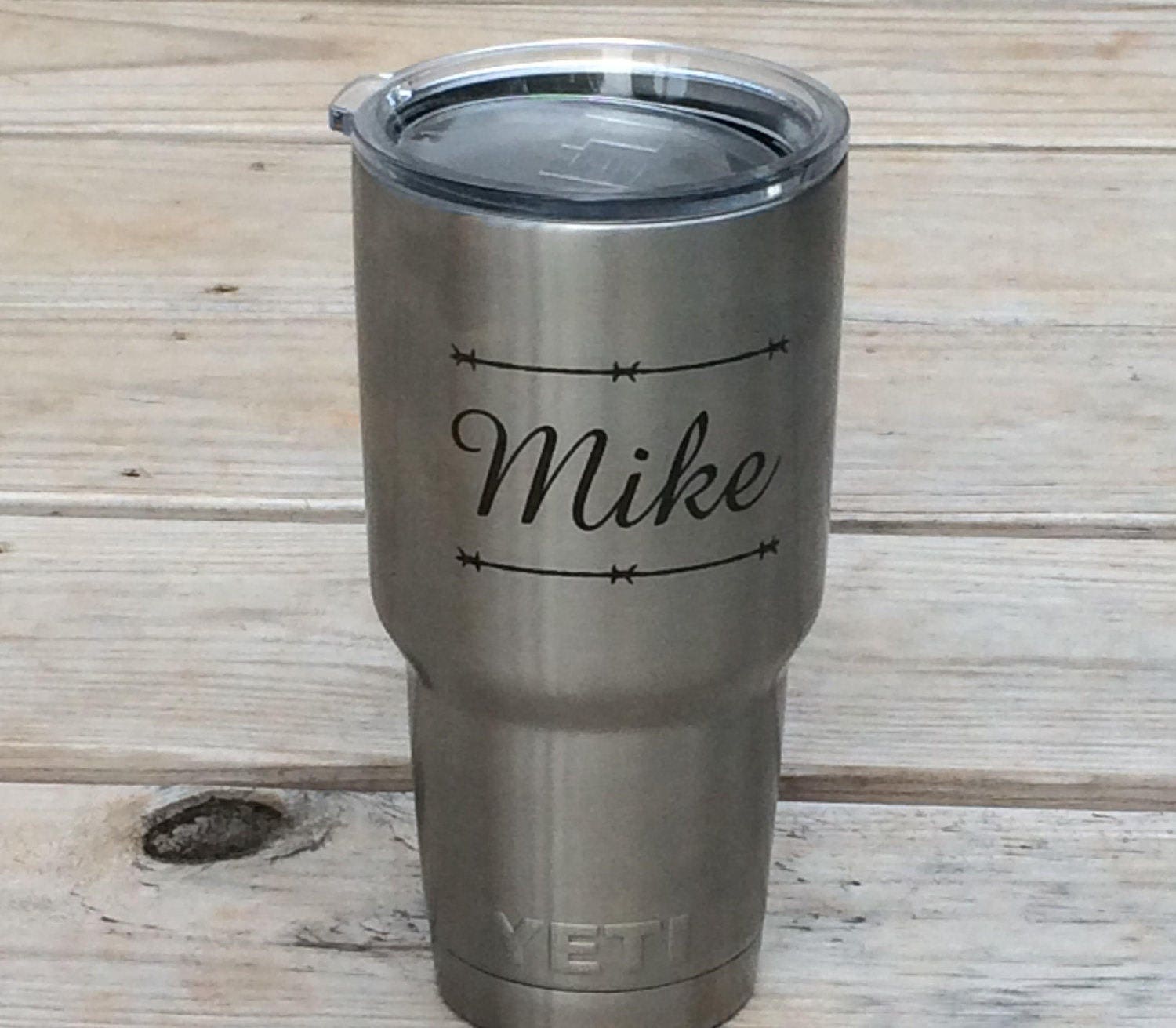 Personalized laser engraved Yeti Rambler Tumbler 20 oz & 30 oz