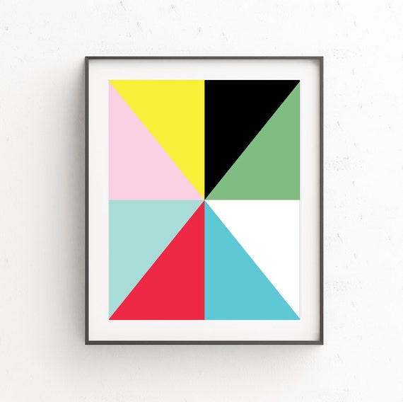 Bright Wall Art Colorful Artwork Art Modern Abstract Print