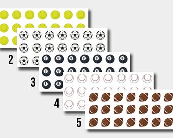 Soccer Stickers, Sport Stickers, Tennis Stickers, Tennis Ball, Baseball Stickers, Billiard Sticker,Planner Stickers, Rugby,American Football