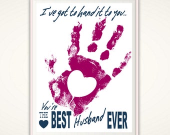 1st Anniversary Gift for Husband - PRINTABLE Best Husband Ever, Husband Birthday Gift, Paper Anniversary Gift for Him, First Anniversary