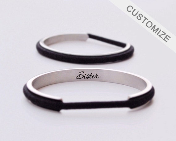 Personalized hair tie bracelet Clearance