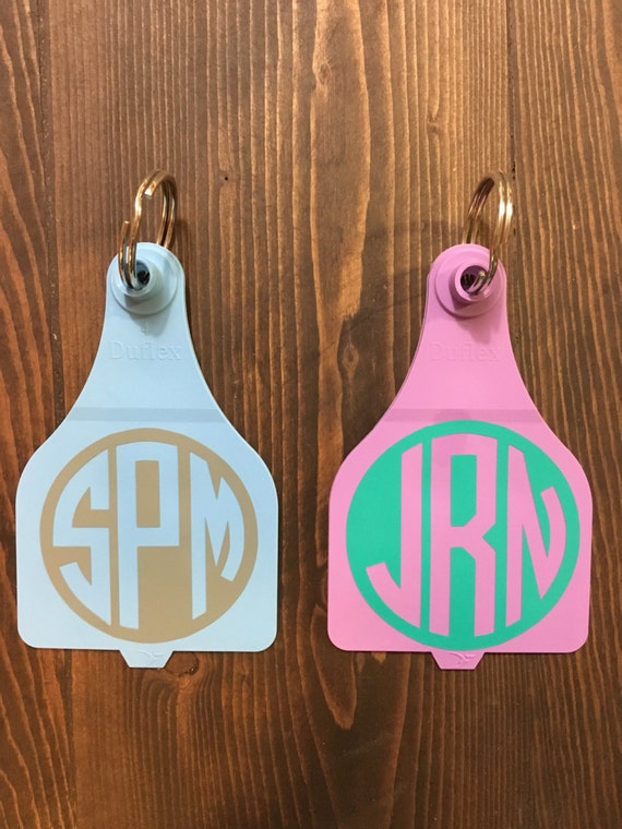 Ear tag keychains