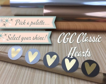 Foiled Planner Stickers | CGC Classic Hearts | 56 Stickers Total