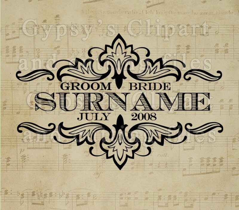 Download Split Monogram svg Victorian Frame svg Wedding Logo