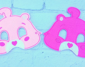 Bear mask.Embroidered bear mask.