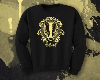 HUFFLEPUFF Harry Potter Sweater Crewneck Sweatshirt. Cozy Unisex Cotton Fleece Sweatshirt. Hufflepuff Sweater. Hufflepuff Sweatshirt