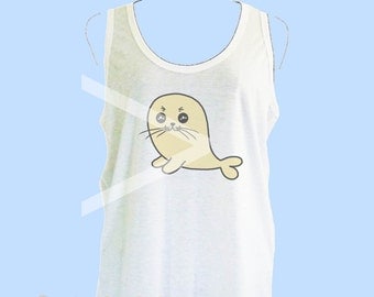 Seal tank top Yoga tank top round S34" M36" L40" XL44" women tops -Quote Tanks ~women tank tops