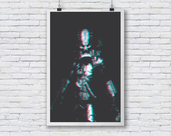 Predator 3d A3 fine art print ideal for framing