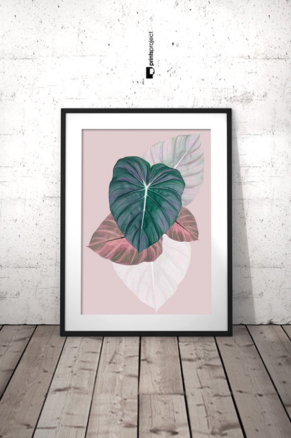 Leaf Printable Tropical Wall Art Tropical Decor Botanical