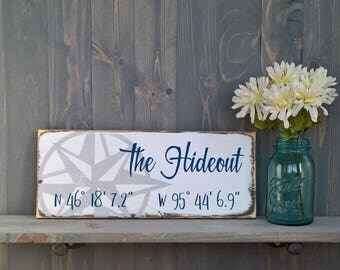 New home sign - housewarming gift personalized - GPS coordinates gift - home sweet home sign - new home housewarming gift - perfect gift