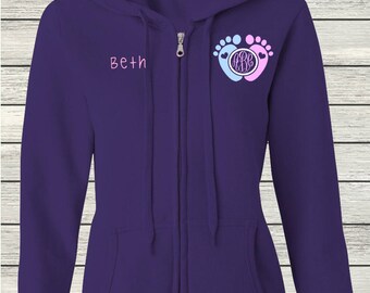 Ladies' Fit Heavy Blend Full-Zip Hooded Sweatshirt Nurse RN Nursing Labor & Delivery NICU Pediatric