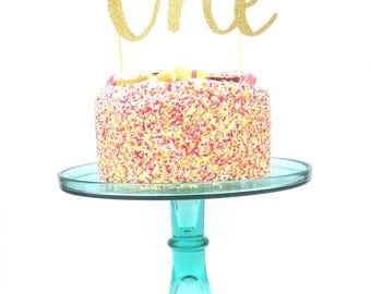 Cake Topper, First Birthday Cake Topper, One cake topper, first birthday cake decoration, glitter cake decoration, glitter cake topper