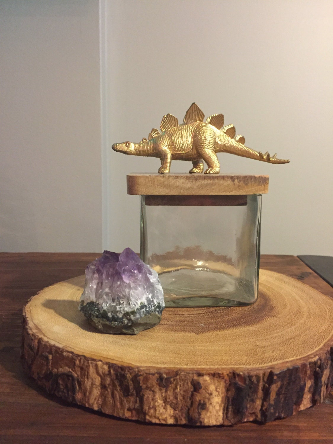 Gold dinosaur jewelry box/ trinket box by LotusOro on Etsy