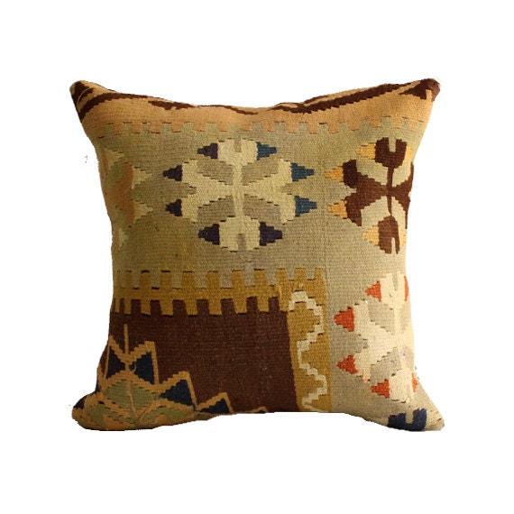 18x18 Turkish kilim pillow floor pillow southwestern pillow