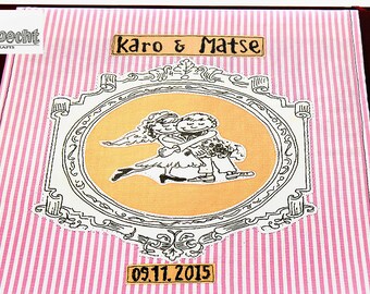 alternative weddingalbum, photo album vintage-style, wedding-album handmade style, Jumbo guestbook, green wedding, wedding-retro style
