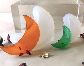 Large Small Crescent moon silicone pendant mold sets ; jewellery earrings ornaments pendant charm