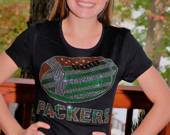 green bay packers rhinestone shirt