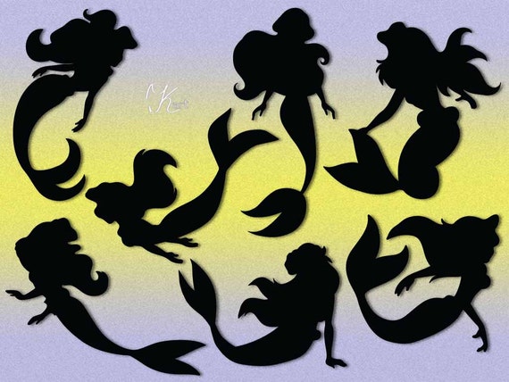 Download Mermaid svg set bundle Ariel silhouette svg Little Mermaid