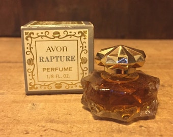Unused, Vintage Avon, Rapture Perfume. 1/8 fl.oz., Vintage Avon, Womens Perfume, Collectible Glass, Rapture, Avon, Glass perfume bottle.