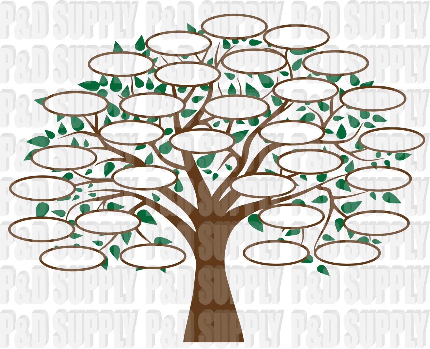 Family Tree 30 SVG DXF Digital cut file for cricut or