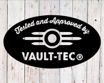 Vault-Tec Decal, Fallout Decal, Fallout4 Decal, Yeti Decal, Tumbler Decal, Laptop Decal, Car Decal, Vinyl Decal, Yeti Sticker, Black Decal