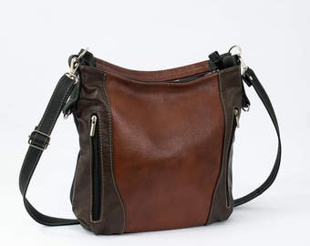 Cognac Brown LEATHER HOBO BAG Everyday Leather Shoulder Bag