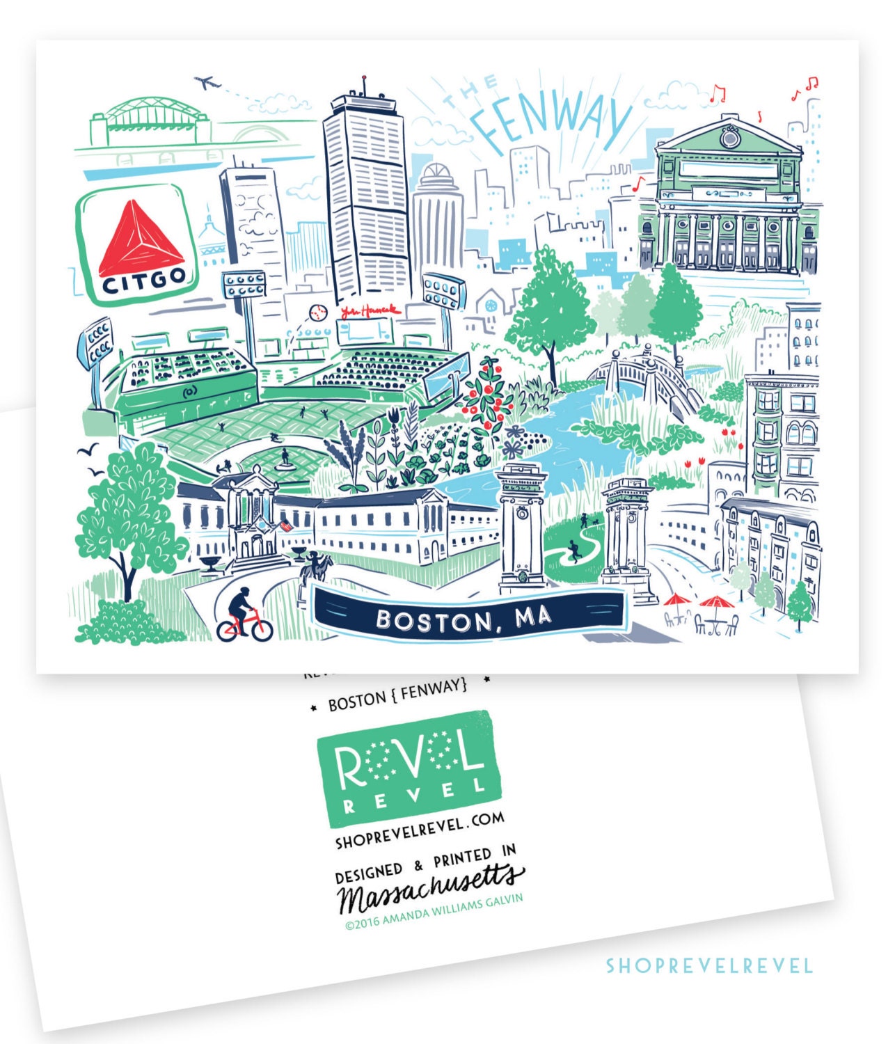 Boston MA Fenway set of 8 cards