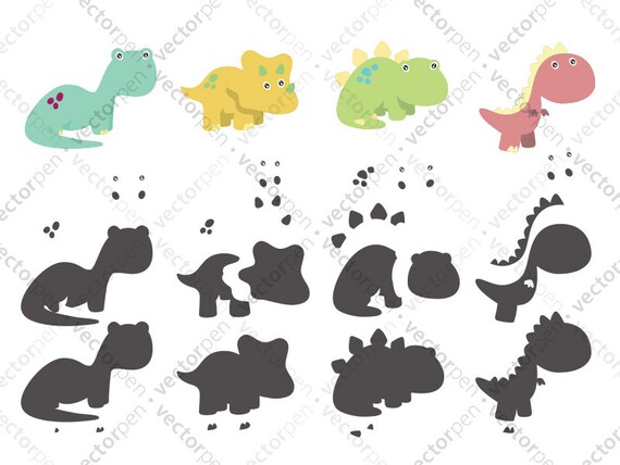 Download Baby Dinosaur SVG Collection. 4 Cute Dino SVG for ...