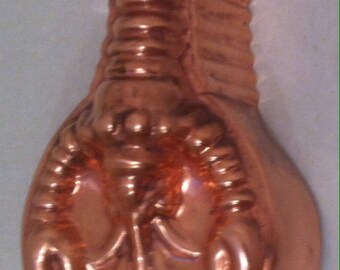 Vintage Copper Lobster Mold, Wall Display, Kitchen Decor, Copper Mold Decoration, Lobster Mold, Wall Decor, 7 x 3 1/2, Kitchen Decoration