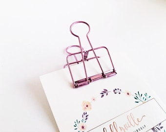 1x Clip for paper bags pink- 5,0 cm
