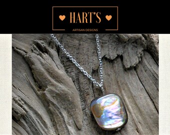 Mother Of Pearl Argentium Silver Pendant Necklace
