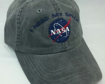 NASA I Need My Space Embroidered Baseball Hat / Dk. Gray Hat