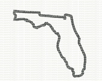 Florida Applique Embroidery Design, applique Florida embroidery, applique Florida stitch design, Florida design, Florida embroidery, state
